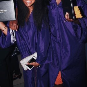 Jestens Matte Purple Graduation Gown